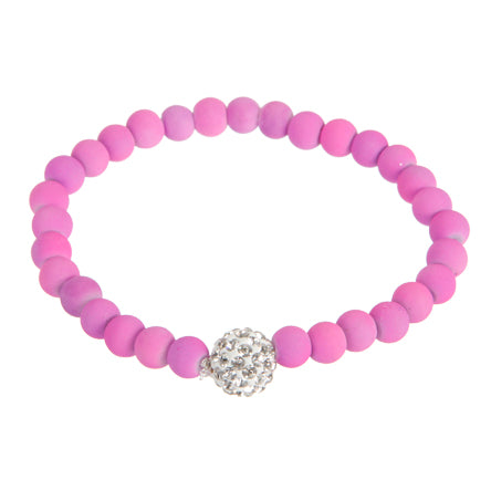 Pulsera Morada Con Caucho
