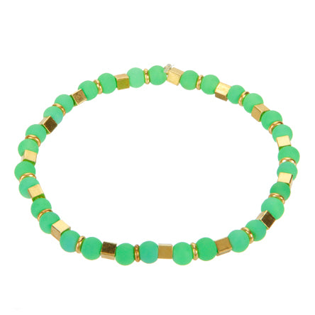 Pulsera Ensartada Con Cuenta Caucho