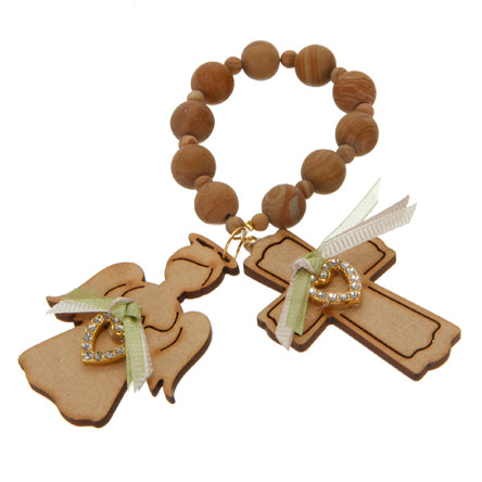 Decenario Rustico Con Cuenta Piedra Y Dijes De Madera | Proyecto ...