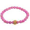 Fantasías Miguel Clave:BL393 Pulsera  Caucho Morado Y Cuenta Aro Oro