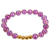 Fantasías Miguel Clave:BL397 Pulsera Cristal Morado Con Cuenta Metálica