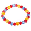 Fantasías Miguel Clave:BL445 Pulsera Con  Rondel Y Cuenta Brillante Multicolor