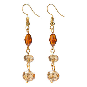 Aretes Largos Café-Miel