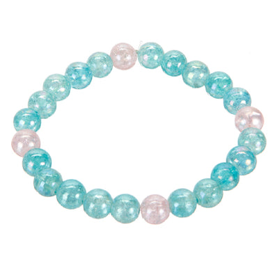 Fantasías Miguel Clave:BL466 Pulsera Con Cuenta Cristal Turquesa/Rosa