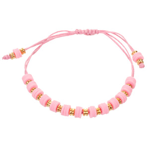 Pulsera Tejida Rosa