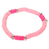 Fantasías Miguel Clave:BL539 Pulsera Ensartada Con Cuenta Plastica Rosa/Fiusha