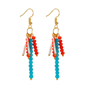 Aretes Largos Tres Colores