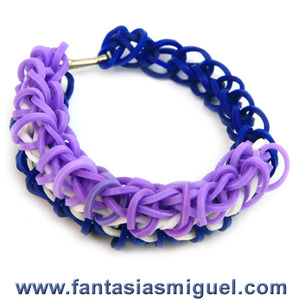 Pulsera Azul/Blanco/Morado
