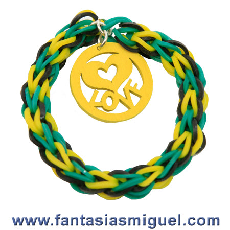 Pulsera Triple Con Dije Love