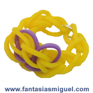 Anillo Mariposa Amarillo/Morado