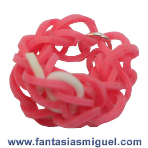Anillo Mariposa Rosa/Blanco