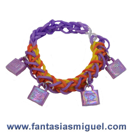 Pulsera Con Dije Morado Ab