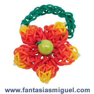 Pulsera Flor Amarillo/Rojo