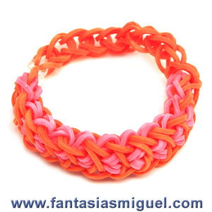 Pulsera Doble Rosa/Naranja