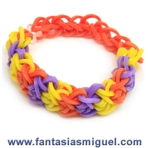 Pulsera Doble Amarillo/Morado/Naranja