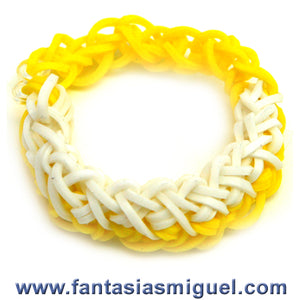 Pulsera Doble Amarillo/Blanco