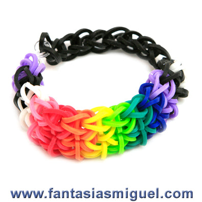 Fantasías Miguel Clave:CA1514 Pulsera Doble Rombo Multicolor