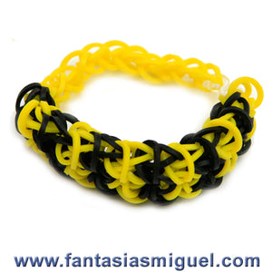 Pulsera Doble Rombo Amarillo/Negro