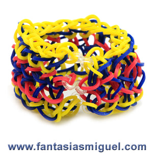 Pulsera Escama De Dragón Rojo/Amarillo/Azul