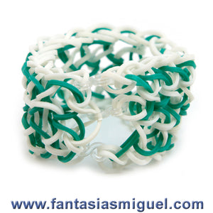 Pulsera Escama De Dragón Blanco/Agua