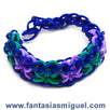 Fantasías Miguel Clave:CA1528 Pulsera Estrella Azul/Morado/Agua