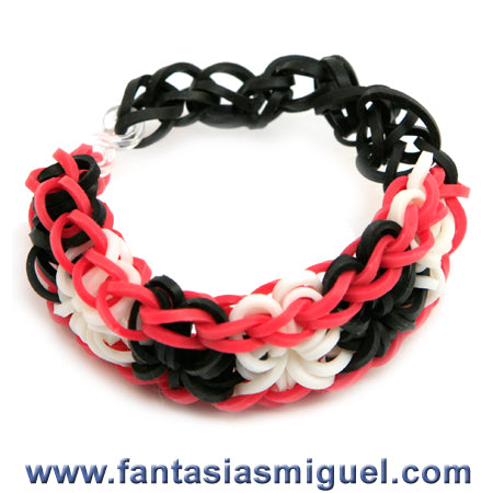 Pulsera Estrella Rojo/Blanco/Negro