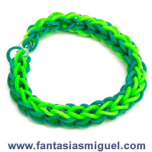 Pulsera Cadena Doble, Agua Limón