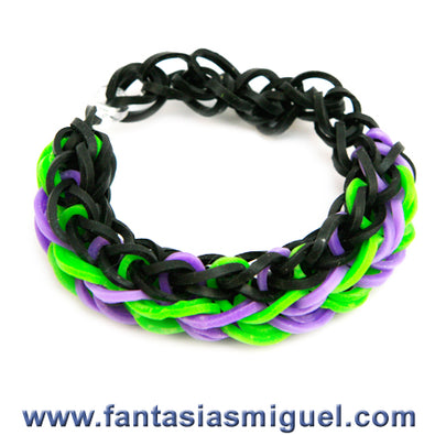 Fantasías Miguel Clave:CA1549 Pulsera Lila-Limón-Negro