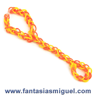 Fantasías Miguel Clave:CA1598 Pulsera Con Anillo Naranja/Amarillo