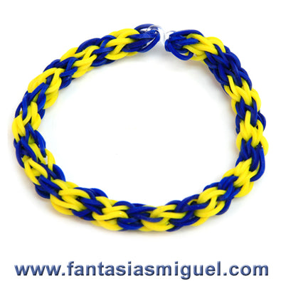 Fantasías Miguel Clave:CA1602 Pulsera Con Ligas, Amarillo Azul