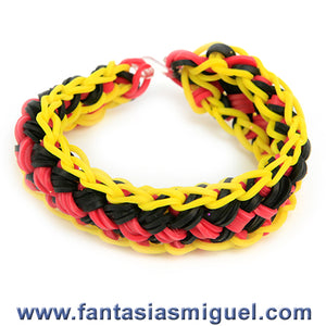 Pulsera Petalillo Rojo Amarillo Negro