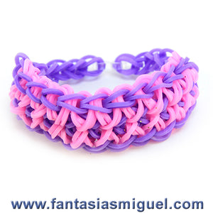 Pulsera Moño Rosa - Morado