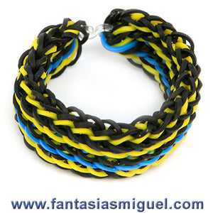 Pulsera Triple Cadena Zig - Zag