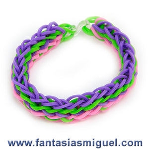 Pulsera Doble Cadena Zig - Zag