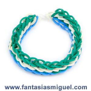 Pulsera Doble Cadena Zig - Zag