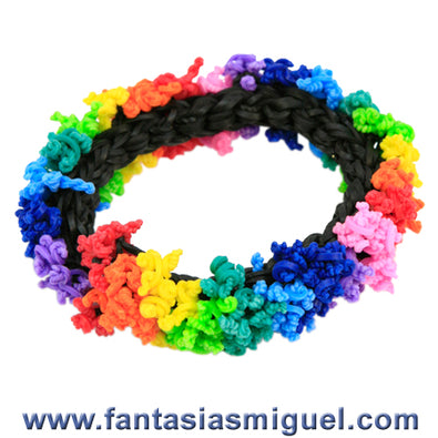 Fantasías Miguel Clave:CA1929 Pulsera Coral Multicolor Con Ligas Divertidas