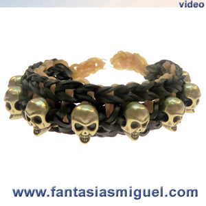 Pulsera De Ligas Con Calacas