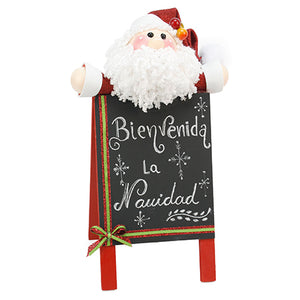 Pizarrón Santa Bienvenida La Navidad
