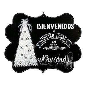 Pizarrón Decorado Con Pino Navideño