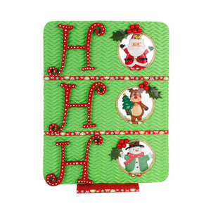 Letrero Ho-Ho-Ho Con Adornos Navideños De Masa