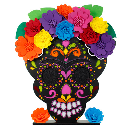 Calavera Frida Con Flores
