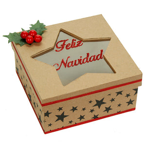 Caja Estrella Feliz Navidad