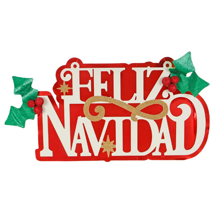 Letrero Feliz Navidad Cerezas