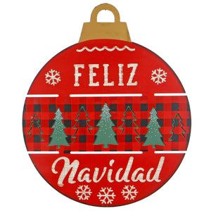 Esfera Feliz Navidad Pinos