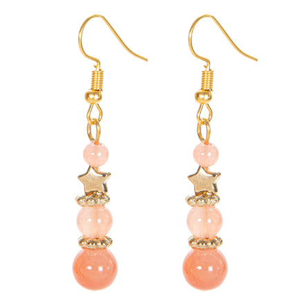Aretes Coral-Oro