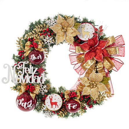 Corona De Pared Deseos Navidad