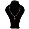 Fantasías Miguel Clave:CP19 Collar De Perlas Y Cristales Con Rosa