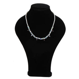 Collar De Perlas Y Cristales Morados