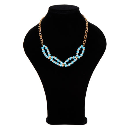 Collar Con Cadena Y Rondeles Durazno/Agua