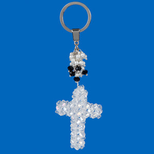 Recuerdo Llavero Con Cruz De Cristales